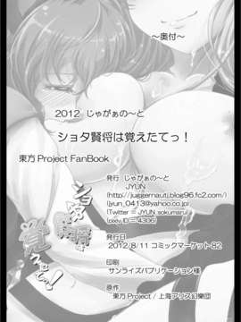 (C82) (同人誌) [じゃがぁの～と (JYUN)] ショタ賢将は覚えたてっ！ (東方Project)_image_024