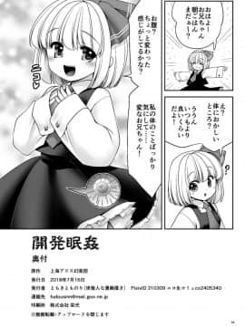 [世捨人な漫画描き (ともきとものり)] 開発眠姦 (東方Project)_34