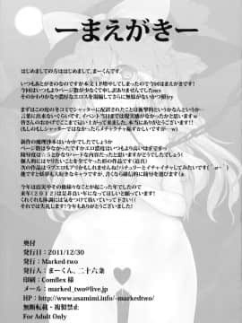 [好想玩梗汉化组](C81) [Marked-two (まーくん)] 魔理沙は大変な調教を受けてしまいました (東方Project)_02