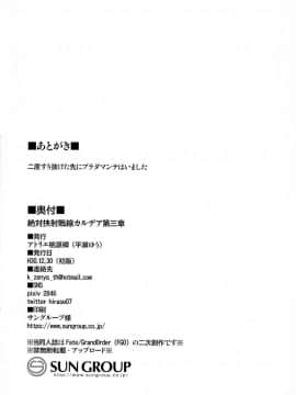 (C95) [平瀬ゆう(アトリエ桃源郷)] 絶対挟射戦線 カルデア 第三章 王道なるパイズリ (Fate Grand Order)_013