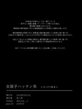 [先行者個人漢化] [兎二角] 女装子ハッテン系 ≪ ひっそり堂 篇 ≫_38__039