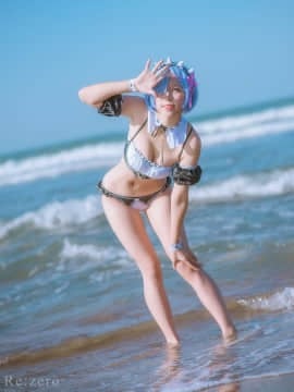 [墨千 x cosplayer ʕ•ﻌ•ʔ] レム 水着ver. (Re_ゼロから始める異世界生活)_09