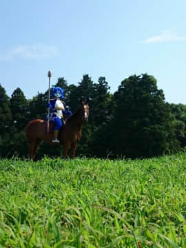 [Ayano Harumaki]  Krystal from Star Fox_0782_Ayano_Visits_Horse_Farm_and_Inari_Shrine_Cosplay.Ayano.HorseFarm.04