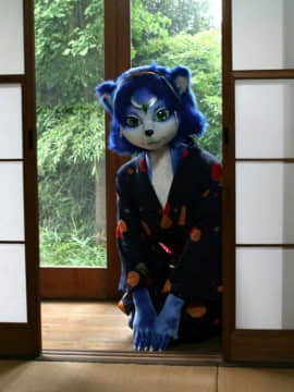 [Ayano Harumaki]  Krystal from Star Fox_0049_Ayano_Cools_Down_in_a_Yukata_Cosplay.Ayano.Yukata.07