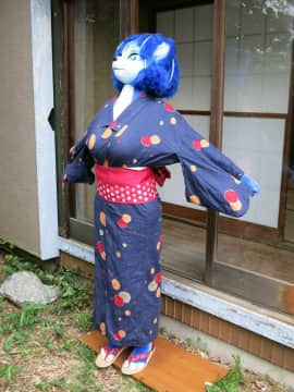 [Ayano Harumaki]  Krystal from Star Fox_0059_Ayano_Cools_Down_in_a_Yukata_Cosplay.Ayano.Yukata.17