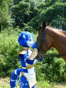 [Ayano Harumaki]  Krystal from Star Fox_0787_Ayano_Visits_Horse_Farm_and_Inari_Shrine_Cosplay.Ayano.HorseFarm.09