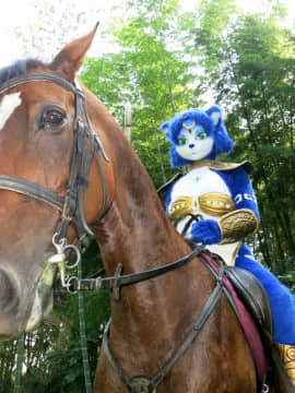 [Ayano Harumaki]  Krystal from Star Fox_0791_Ayano_Visits_Horse_Farm_and_Inari_Shrine_Cosplay.Ayano.HorseFarm.13