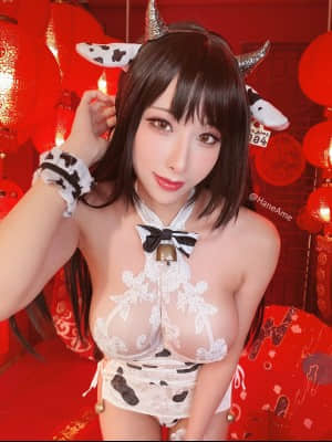 Hane Ame 雨波 - Cow Qipao (Original)_HaneAme - Cow Qipao (17)