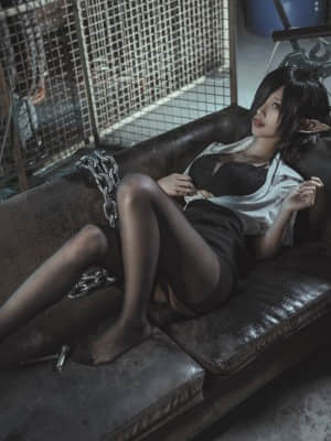 蠢沫沫 黑兽女王OL制服_11