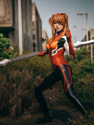 絕對薙肉-Niwa Nagi cosplayer Asuka Langley_5