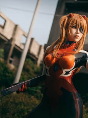 絕對薙肉-Niwa Nagi cosplayer Asuka Langley_35