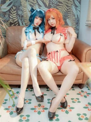 皮皮奶可可爱了啦 NO.037 &周叽是可爱兔兔 服务员 Bikini Maid_Image00036