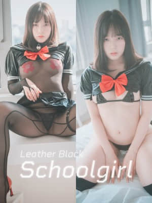 DJAWA Photo – Pia (피아): “Leather Black Schoolgirl”