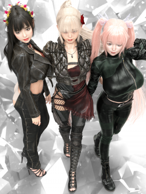 [Pixiv] C plenet(39489612) 2022-01-13_79569651_p4 leather clothes with 3girls