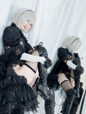 51酱 - NO.02 2B Black Bride_15_www.8kcosplay.com14