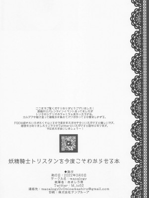 (サンクリ2022 Spring) [macalogy (あましろ澪)] 妖精騎士トリスタンを今度こそわからせる本 (Fate╱Grand Order)_16