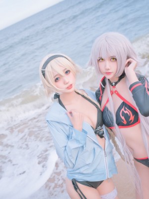 周叽是可爱兔兔 Vol.021 黑白贞双人泳衣_510_526 (T.ME-COSPLAYSETS)