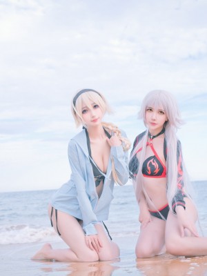 周叽是可爱兔兔 Vol.021 黑白贞双人泳衣_517_533 (T.ME-COSPLAYSETS)