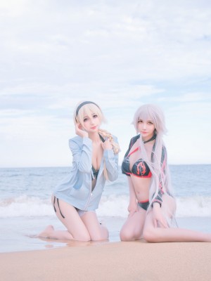 周叽是可爱兔兔 Vol.021 黑白贞双人泳衣_516_532 (T.ME-COSPLAYSETS)