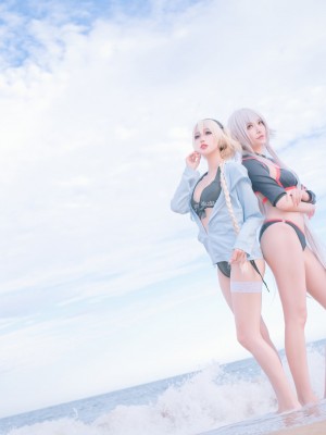 周叽是可爱兔兔 Vol.021 黑白贞双人泳衣_521_537 (T.ME-COSPLAYSETS)