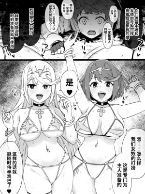 [草野郎] ホムラ＆ヒカリ洗脳NTR漫画 14P (ゼノブレイド2)[真不可视汉化组汉化]_04