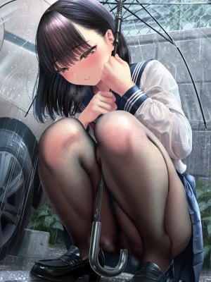 [Kase Daiki] 雨の駐車場JKさん_05