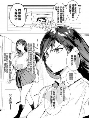 [ぶーち (ぶーち)] 規律に厳しい風紀委員長は校内で秘密のドスケベオナニーがやめられないっ！ [中国翻訳] [DL版]_06