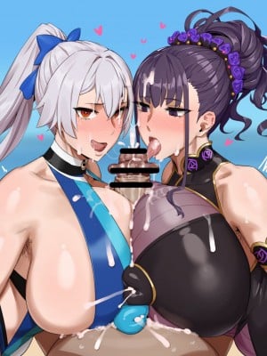 [クナボト] 紫式部&巴御前 ダブルパイズリ勝負! (Fate／Grand Order) [黎欧出资汉化]_7