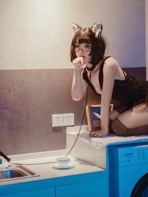 Coser@yuuhui玉汇 No.001 猫猫头黑裙子_Coser-yuuhui-No.001-MrCong.com-003