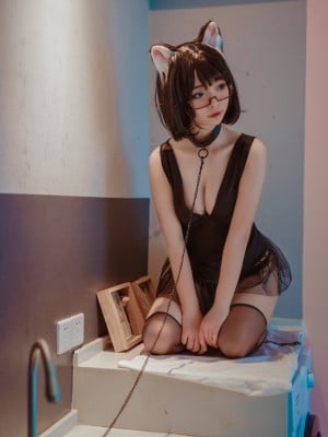 Coser@yuuhui玉汇 No.001 猫猫头黑裙子_Coser-yuuhui-No.001-MrCong.com-005