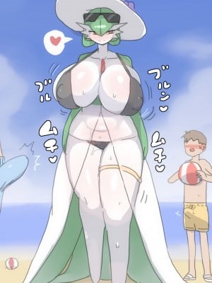 [にしくんSP] 長身爆乳水着サーナイトにショタ達がくわれる漫画 (ポケモン) [Banana手工漢化]