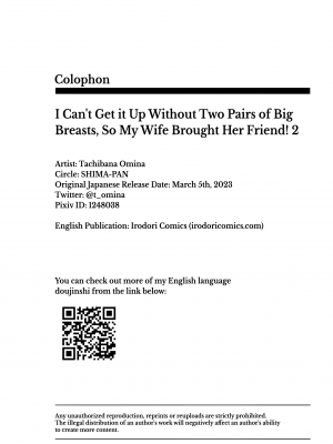 [SHIMA PAN (Tachibana Omina)] 巨乳が2人いないと勃起しない勃起しない夫のために友達を連れてきた妻2 [英訳] [無修正] [DL版]_059