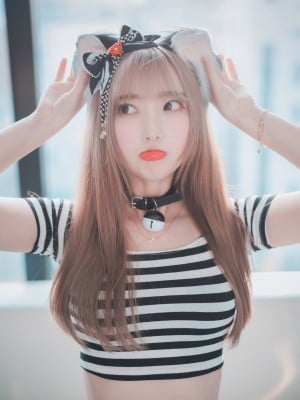 [DJAWA Photo] HaNari (하나리) - Catgirl in Stripes_10