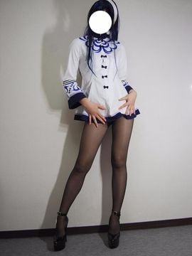 超ミニ黒スト制服コス_007