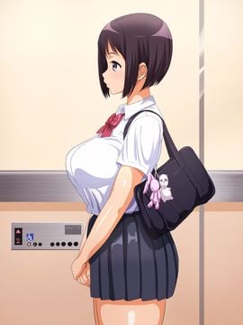 (同人CG集) [ほっとみかん] 密室エレベーター爆乳J○受精中出しレ○プ堕ち_083_02_1