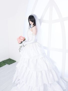 《(DATE A LIVE》狂三花嫁C O S P L A Y_【約會大作戰】時崎狂三 婚紗cosplay (14)