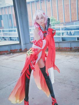 【娘炮的cos正片】罪恶王冠蝶祈战斗服Ver.COS_楪祈金鱼 (10)