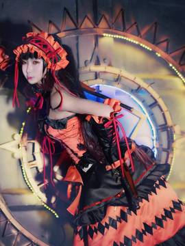 《date a live》時崎狂三 C O S P L A Y_（伪娘）时崎狂三COS正片 (1)