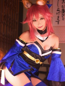 《FATE extra CCC》caster玉藻前 C O S P L A Y_FGO fate 玉藻前 雨波HaneAme cosplay (1)