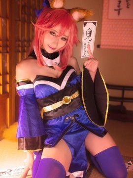 《FATE extra CCC》caster玉藻前 C O S P L A Y_FGO fate 玉藻前 雨波HaneAme cosplay (4)