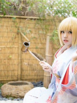 《Fate Stay Night》Saber晴着ver.~吾王和服新年挂画 C O S P L A Y_saber 同人手办和服cosplay (7)