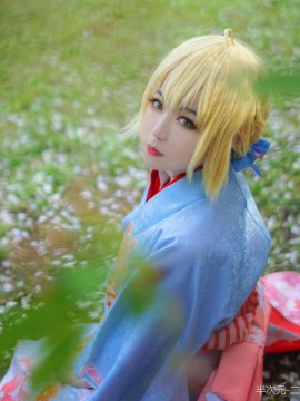 《Fate Stay Night》Saber晴着ver.~吾王和服新年挂画 C O S P L A Y_Saber 晴着ver. (7)