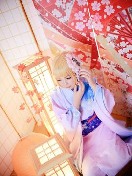 《Fate Stay Night》Saber晴着ver.~吾王和服新年挂画 C O S P L A Y_SABER 晴着 和服场照 (8)