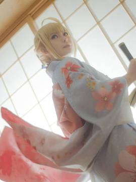 《Fate Stay Night》Saber晴着ver.~吾王和服新年挂画 C O S P L A Y_Saber 晴着ver. (9)