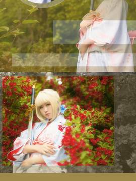 《Fate Stay Night》Saber晴着ver.~吾王和服新年挂画 C O S P L A Y_saber 晴着和服 (6)