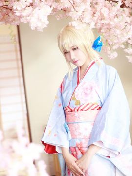 《Fate Stay Night》Saber晴着ver.~吾王和服新年挂画 C O S P L A Y_saber 晴着和服ver. (3)