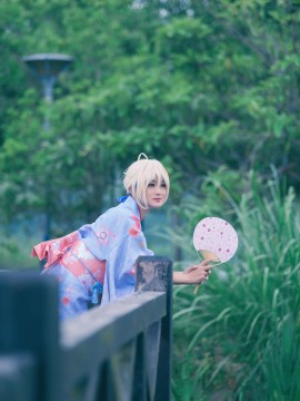 《Fate Stay Night》Saber晴着ver.~吾王和服新年挂画 C O S P L A Y_#cos正片##cospaly##saber cos# (2)