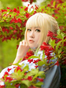 《Fate Stay Night》Saber晴着ver.~吾王和服新年挂画 C O S P L A Y_saber 晴着和服 (5)