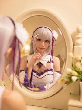 《Re从零开始的异世界生活》Emilia C O S P L A Y_爱蜜莉雅 公式服 (10)