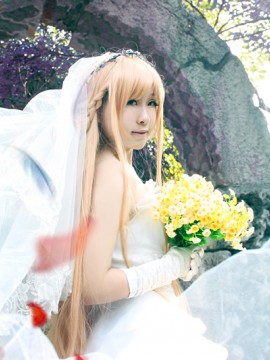 《刀剑神域》亚丝娜花嫁COSPLAY_★ 刀剑神域 ★ 婚纱ver (34)